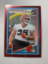 Mason Graham 2025 Panini Donruss Optic Rated Rookie Red Hyper Cleveland Browns