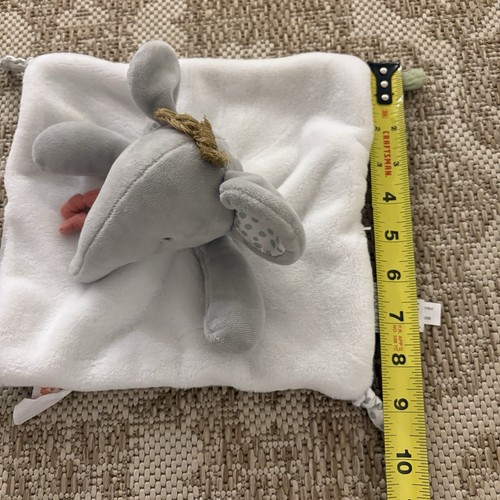 Doudou et Compagnie Couleurs Savane Elephant Knotted Baby Secure Blanket Lovey - Picture 17 of 18