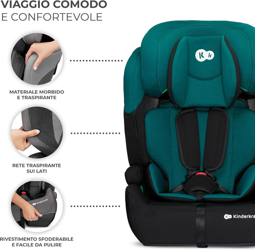 Kinderkraft COMFORT up I-SIZE 76-150 Cm Seggiolino Auto 9-36 Kg, Poggiatesta Reg - Foto 8 di 12