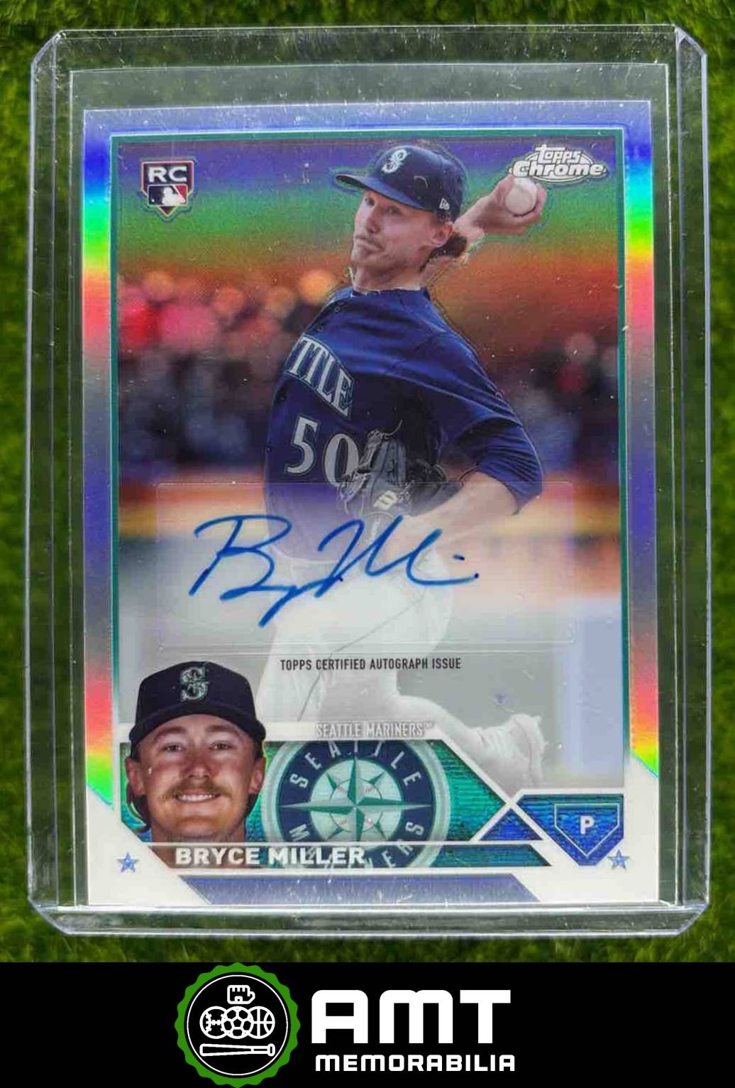 2023 Topps Chrome Update Bryce Miller Auto Refractor 486/499 Mariners RC