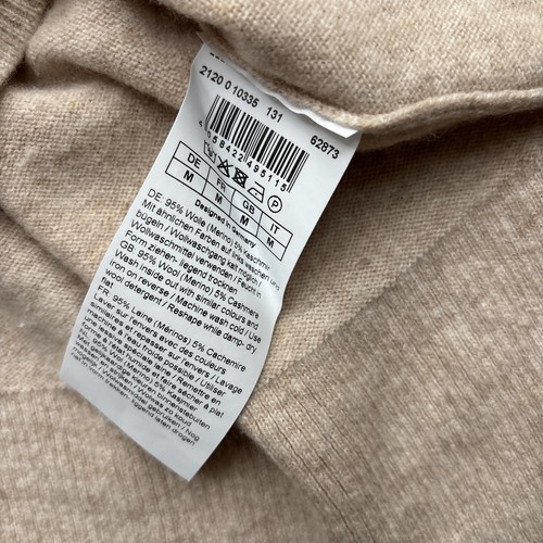 HALLHUBER KASCHMIR MERINO WOLLE Strick Pulli Pullover Beige Creme M 38 NEUW🍀 - Bild 8 von 8