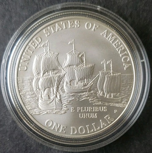 2007 P Uncirculated $1 Jamestown 400th Anniversary Silver Dollar - Picture 3 of 3