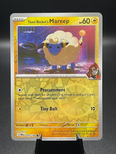 Team Rocket's Mareep [Reverse Holo] 072/182 Pokemon Destined Rivals - DRI - Picture 1 of 1