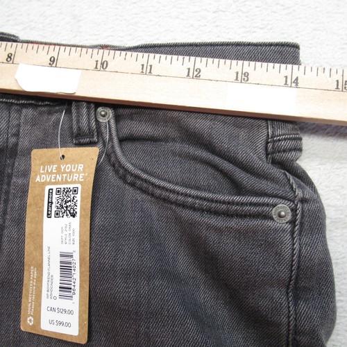 Eddie Bauer Jeans Womens 0P Gray Boyfriend Flannel Lined Straight Leg 28x28 NEW - Picture 14 of 19