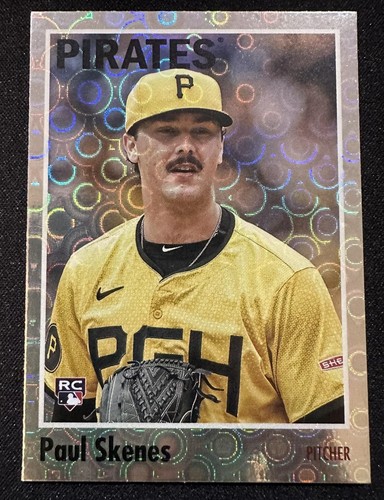 2024 Topps Archives Paul Skenes RC Endcap Foilboard Rainbow Foil Pirates SSP