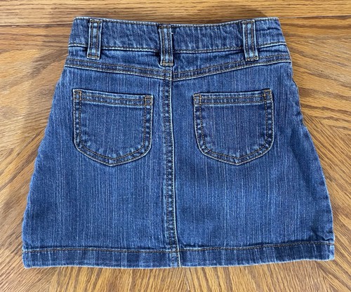 Carters Skirt Denim Jean Adjustable Waist Button Snap Zipper Girls Size 6 EUC - Picture 2 of 6