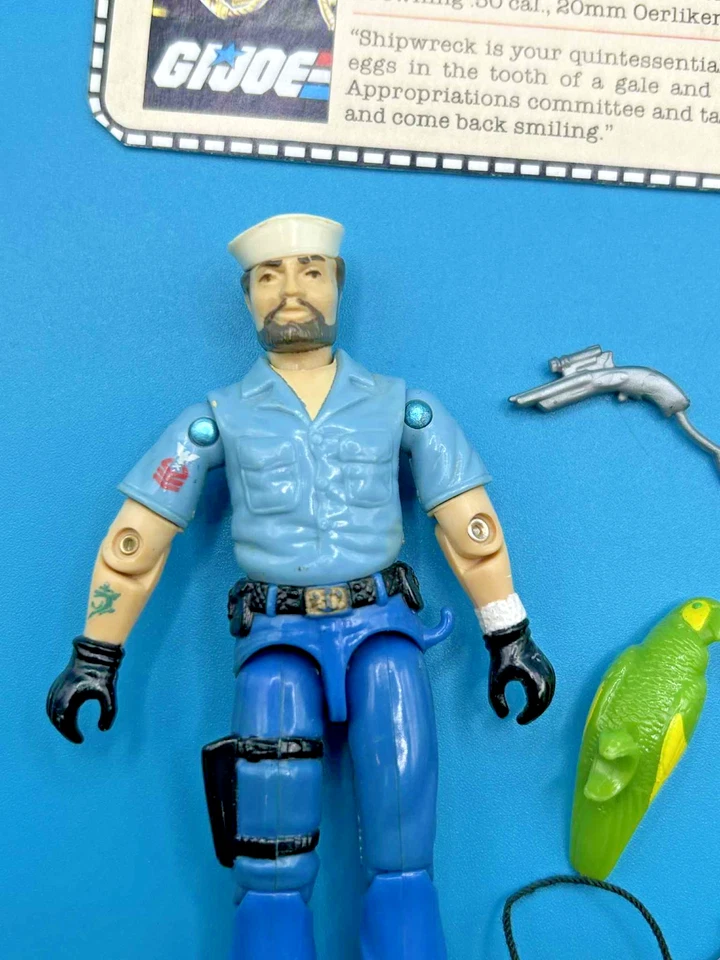 Naufragio Vintage V1 100% Completo G.I. Bonita figura y tarjeta de archivo vintage de Joe 1985 Foto 2 de 4