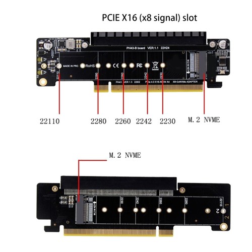 Carte de  D'Extension de RéPartiteur de Canaux PCIE 4.0 8+4+4Hyper U6817 - Afbeelding 4 van 6