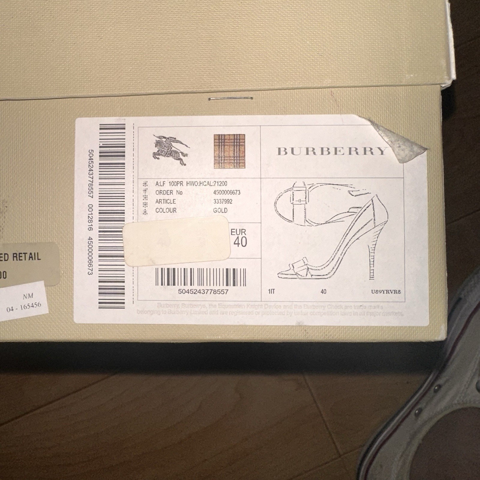 BURBERRY Metallic Gold Quilted Leather Heels Pumps EU 40 Dust Cover & Shoe Box thumbnail 8