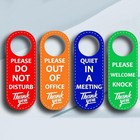 Bar Hotel Door Sign 22.5*8.5cm Artificial Leather Do Not Disturb Signs