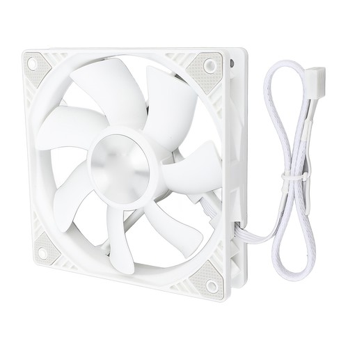 120mm PWM Case Fan 7 Blades 2000RPM MFDB Bearing Low Noise PC Cooling Fan Wh NEW - Afbeelding 5 van 12