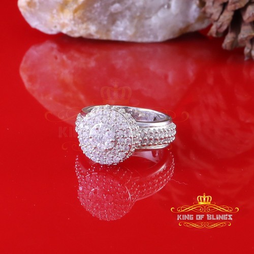 White Cubic Zirconia 5.20ct Hip Hop Rapper Fashion Luxury Ring Men's Size 10 - Picture 6 of 12