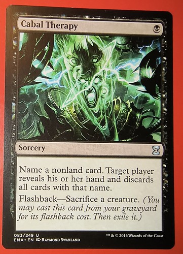 MTG, CABAL THERAPY , REGULAR FINISH/UNCOMMON 083/249, NM, EMA