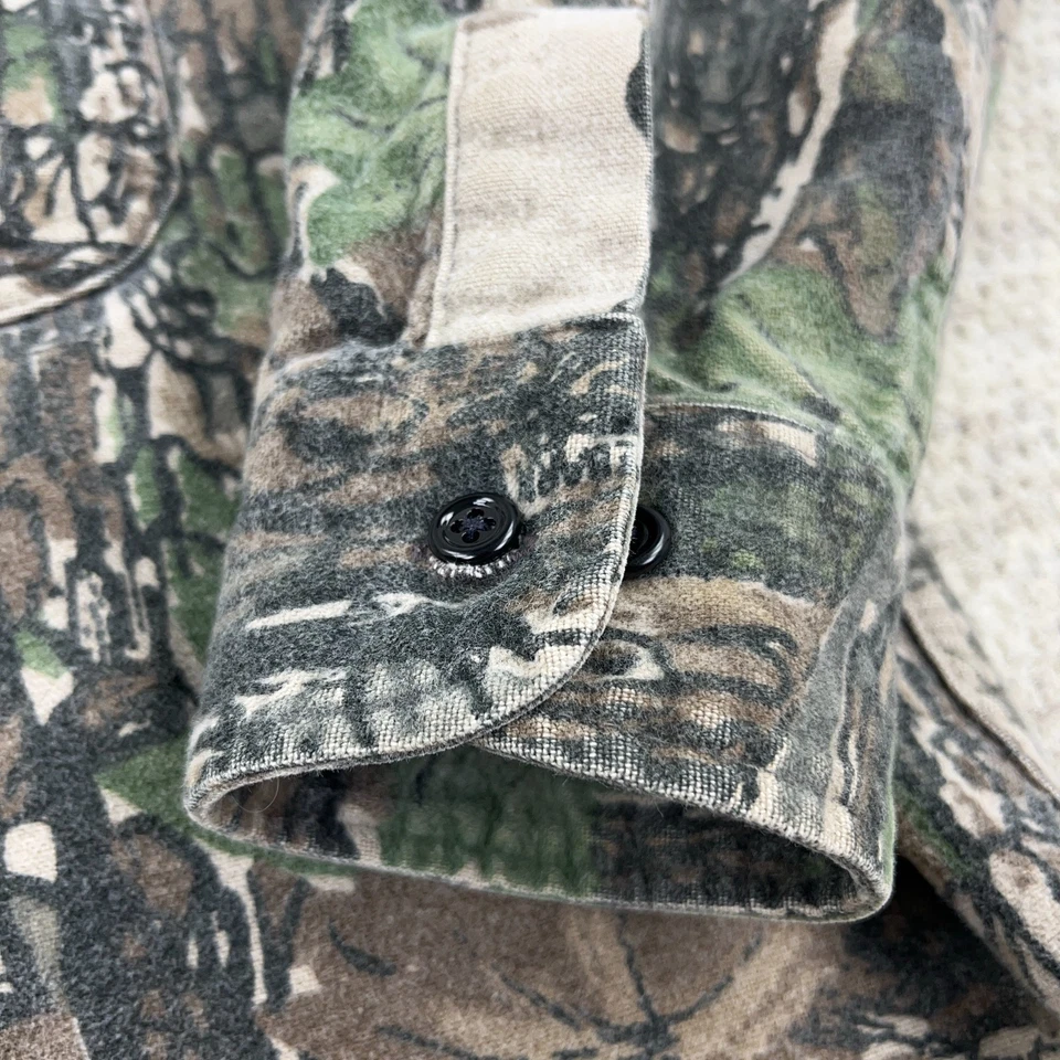 Camisa Camuflada Trebark De Colección Hombres XL Gamuza Tela Franela Pesada Cazadora Años 80 90 B* Foto 4 de 4