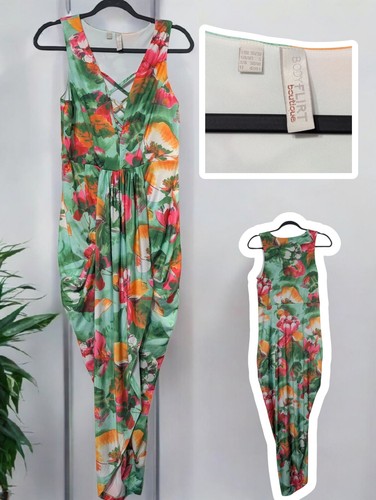 BODY FLIRT BOUTIQUE Kleid Blumenmuster Gr. S Stretch Sommer