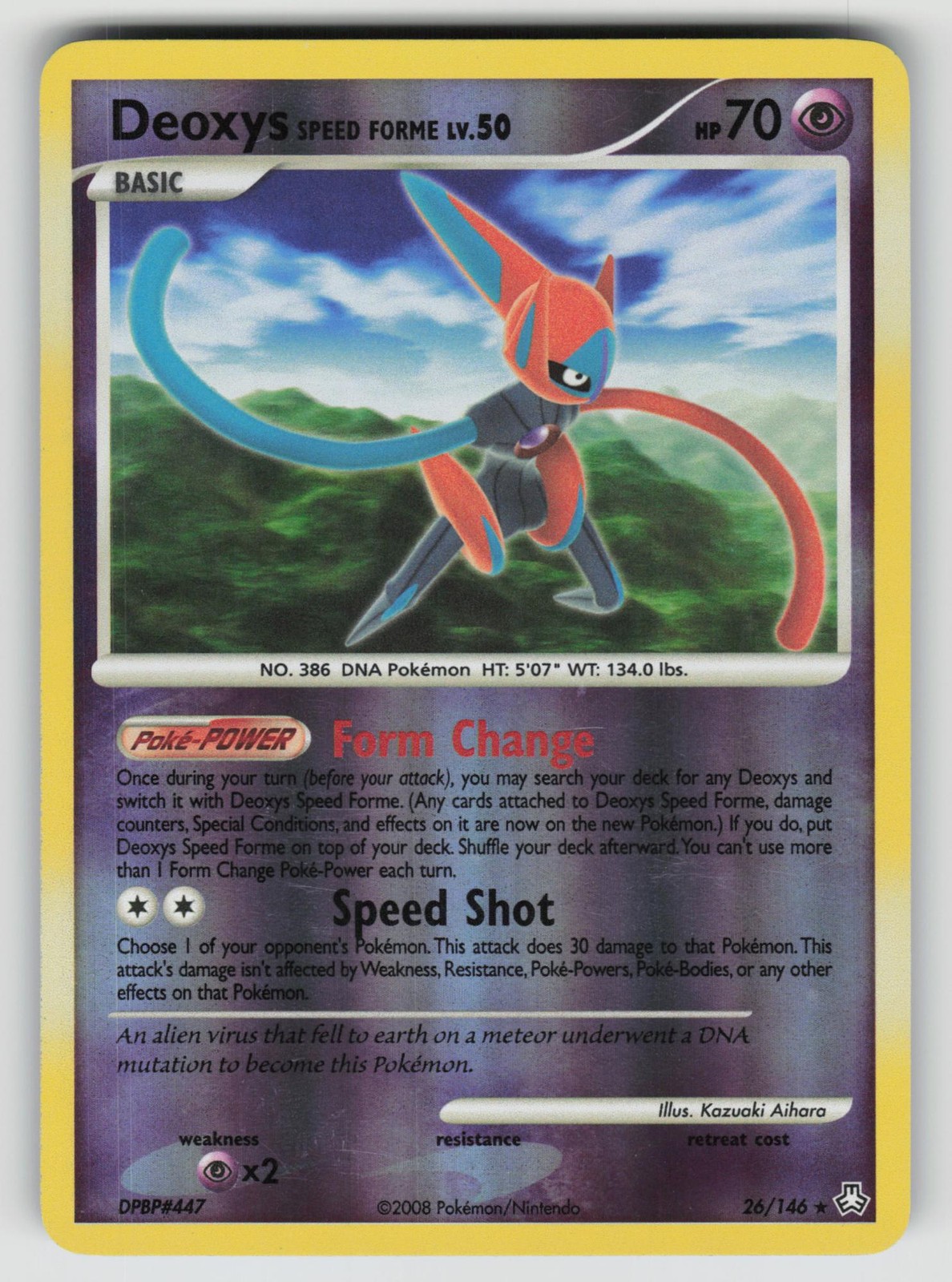 Deoxys Speed Forme 26/146 Rare Legends Awakened Pokemon Reverse Holo LP