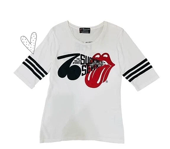 Hysteric Glamour The Rolling Stones 3/4 Tee Shirt Size S 0141CT33