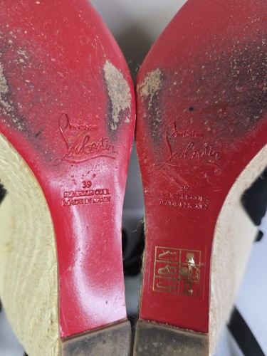 AUTÉNTICA Alpargata Christian Louboutin Talla 39 EE. UU. 6,5 - ¡MIRA PRE-AMADA!! - Imagen 17 de 24