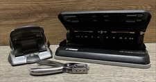 Acco 3-hole Punch-Swingline 2-hole Punch-Single Hole Punch Lot Model 300 & 74055
