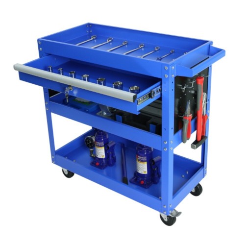 3 Tier Rolling Tool Cart w/ Wheels Service Utility Storage Organizer - Picture 19 of 38