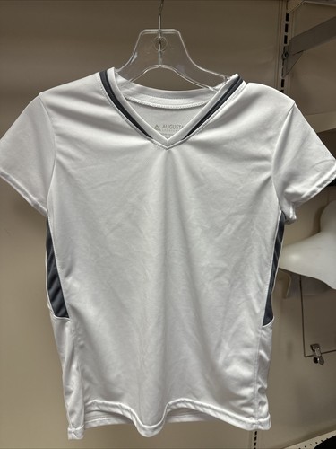 Augusta Mädchen Softball Trikot Large weiß mit Graphitbesatz Ol308