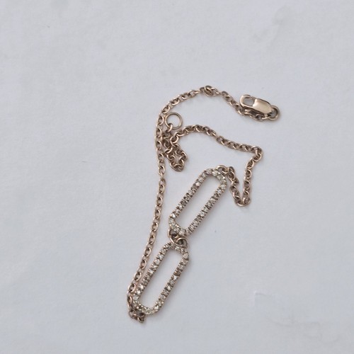 WUNDERSCHÖN!! Massive 14K Rotgold DIAMANT BAR KETTE Armband - Bild 13 von 23