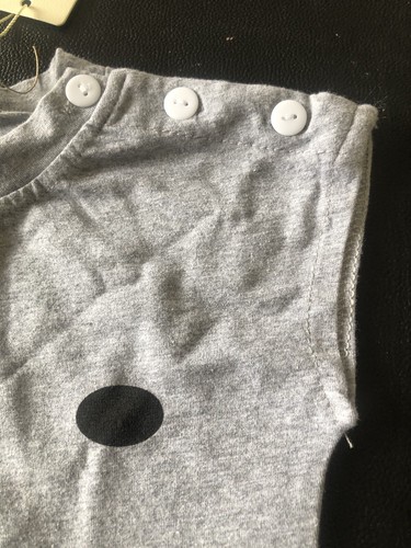 Baby Gray Teddy Bear Romper Outfit Jumpsuit Size 9-12 Months NWT Gender Neutral - 第 3/3 張圖片