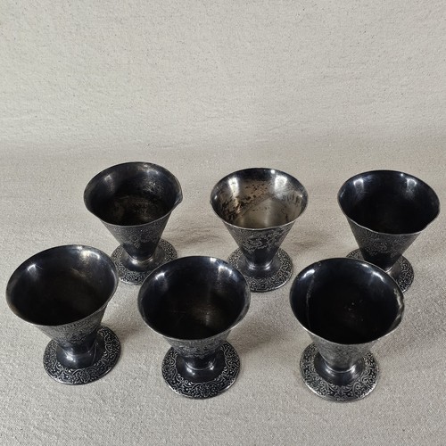 Wilcox International Silverplate Co (6) cachemira 76 tazas de jugo con patas cónicas 6 oz - Imagen 7 de 19