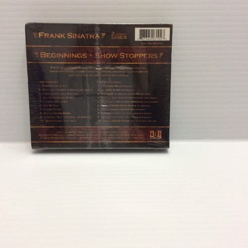 Frank Sinatra Beginnings Show Stoppers 2 Cd Disc Set New Sealed - Foto 2 di 2