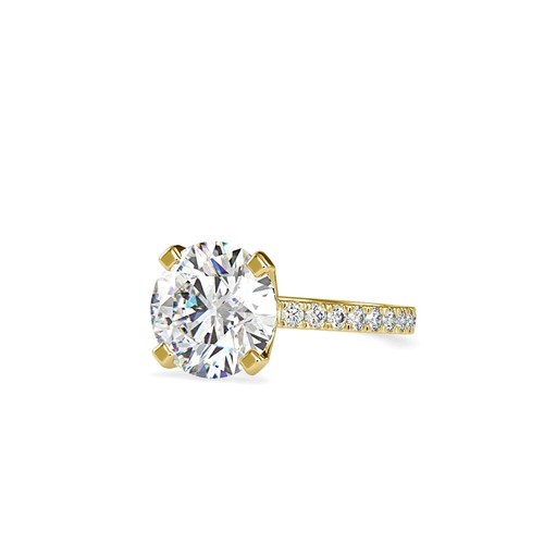 5ct IGI Certified Lab Grown Diamond Engagement Ring F VS1 Round Cut 14K Gold - Picture 12 of 14