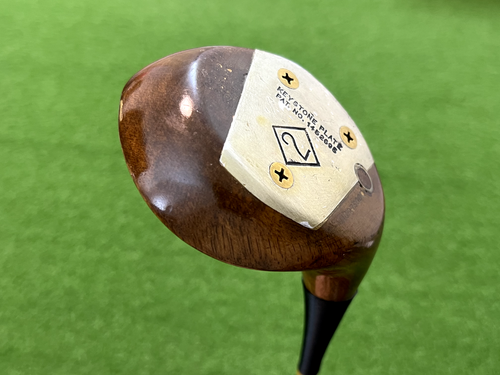 MacGregor Golf Ben Hogan Premier Keystone Plate (2) Fairway Wood Persimmon Right - Picture 2 of 6