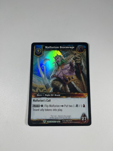 World of Warcraft TCG Timewalkers Malfurion Stormrage 6/30 Foil Double Side Card - Picture 5 of 6