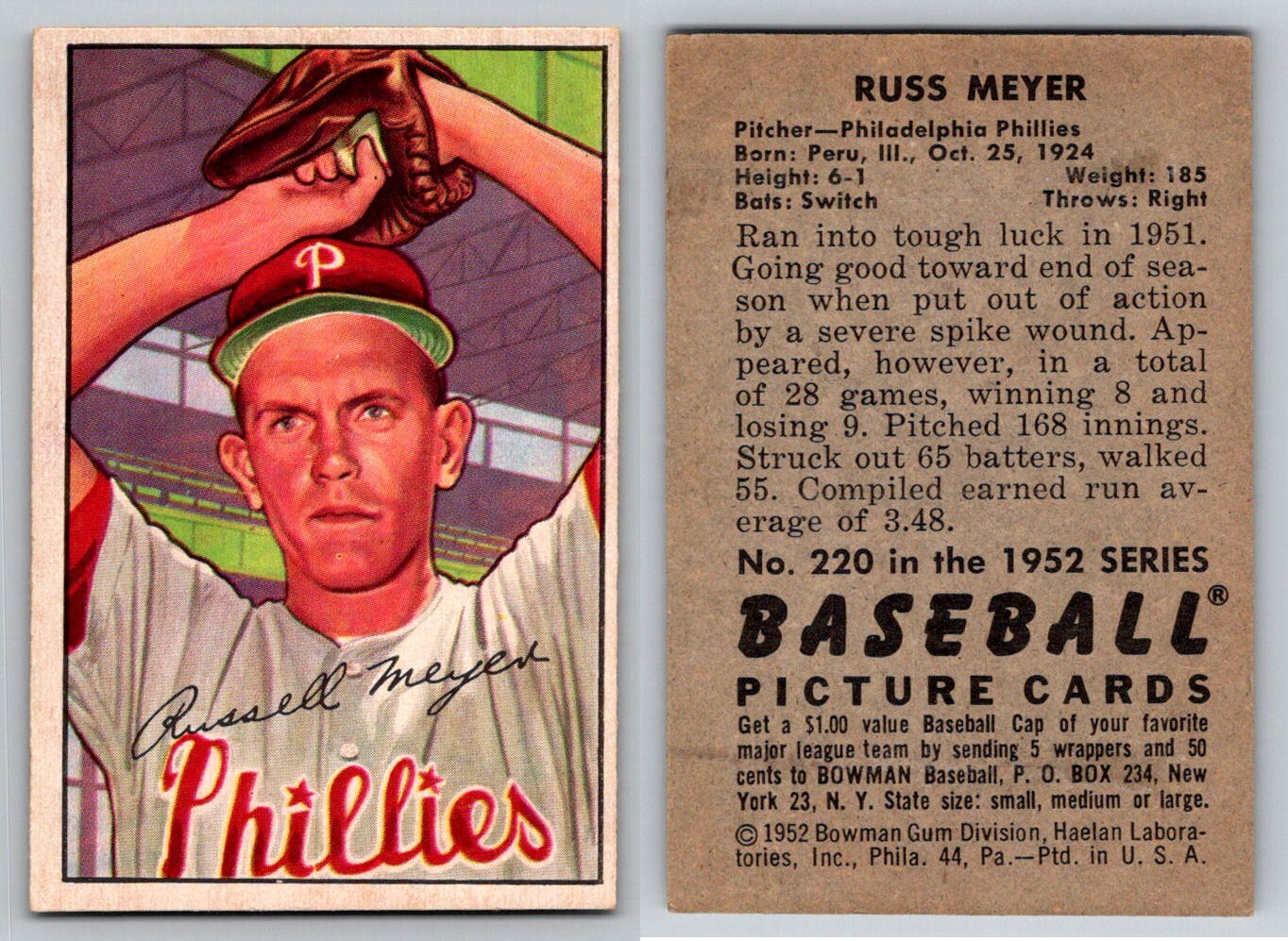 1952 BOWMAN Baseball - Complete Your Set (1-252) - Set Break - U Pick & Save - Picture 214 of 248