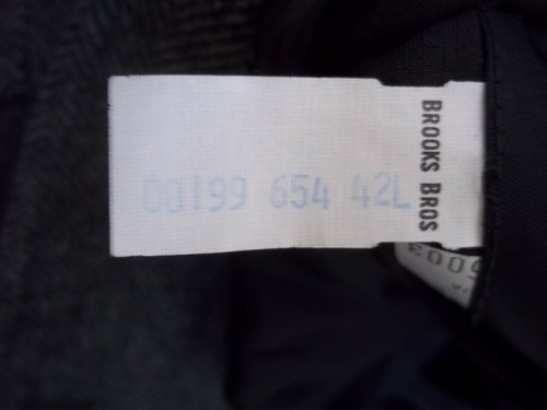 / Brooks Brothers Gray Herringbone 3Button Tweed Wool Jacket Coat 42L - Picture 10 of 10