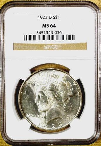 1923-D NGC MS64 Peace Dollar
