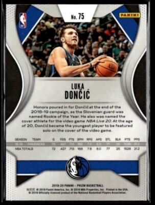 2019-20 Panini Prizm Luka Doncic #75 | eBay