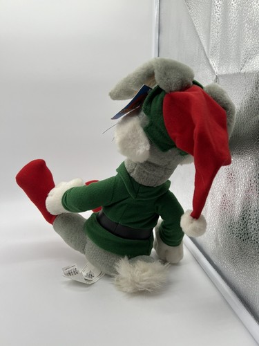 Bugs Bunny Christmas Santa Elf Sitting Plush Play by play Looney Tunes soft toy - Picture 4 of 8