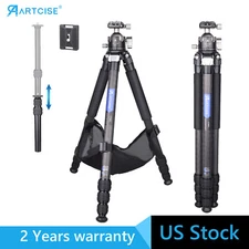 Carbon Fiber Tripod Heavy Duty Travel Camera Stand  46mm Low Profile Ball Head