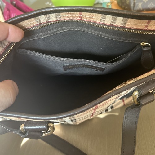 Burberry Haymarket Check Bridle Saddle Bag - Picture 4 of 8