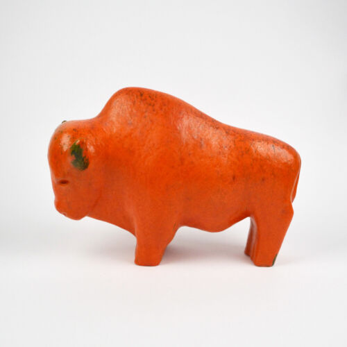 Kurt Tschörner & Otto Gerharz - ceramica Ruscha - toro - bisonte - figura - vintage - Foto 2 di 9