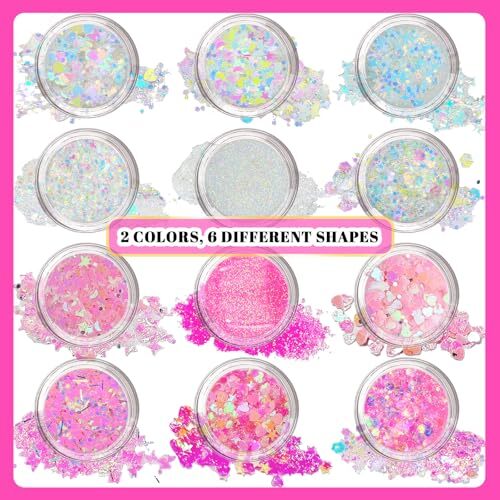 12 Colors Face Glitter Body Glitter Gel Set Hair Glitter Gel Makeup Gel for - Picture 4 of 8