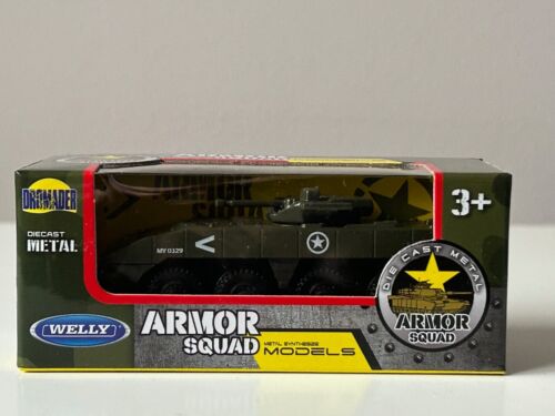 Armatura militare auto carro armato trasportatore camion modellino pressofuso scala 1:80-1:102 Welly - Foto 41 di 57
