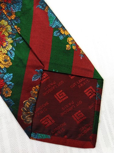 Guy Laroche 100% Silk Tie Cravatta Necktie Italy Vintage Classic - Picture 6 of 6