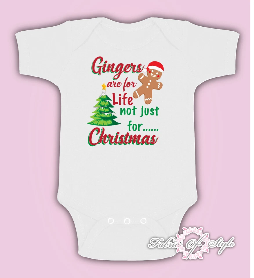 GEORGE Gingers Are For Life Not Just For Christmas Baby Kids Grow Bodysuit Vest