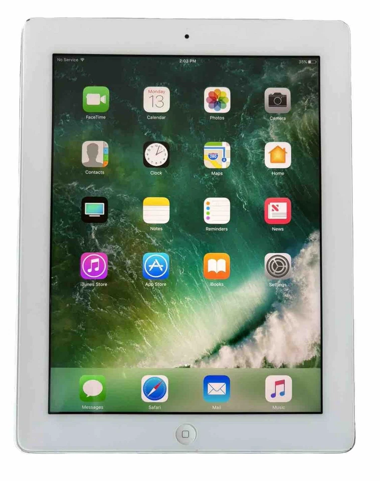 Apple iPad 4th A1459 32GB  White ,  LTE Cellular AT&T 4th G. FD520LL/A  Tested - Image 2 of 4