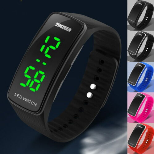 Waterproof Girls Men's Womens Quartz Boys Fashion LED Watch Date Timer Unisex - Picture 2 of 17