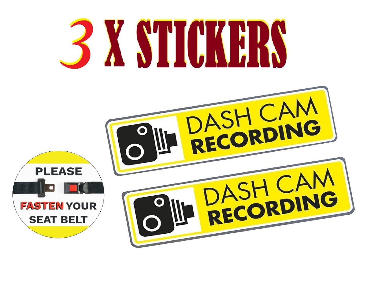 Dash Cam Warning Stickers