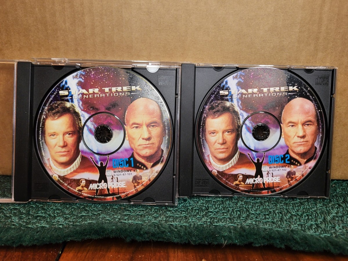 Star Trek Generations Disc 1 and 2 Windows 95 PC CD Pre Star Trek Generations Disc 1 and 2 Windows 95 PC CD Pre