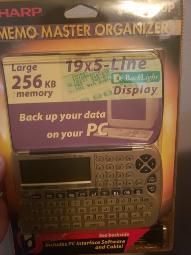 Vintage Sharp Memo Master organisateur électronique 256 Ko mémoire neuve scellée YO-190P - Photo 1 sur 7