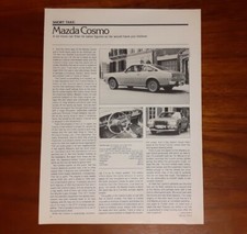MAZDA COSMO MAGAZINE ARTICLE CAR AND DRIVER ROTARY ENGINE SPORT COUPE